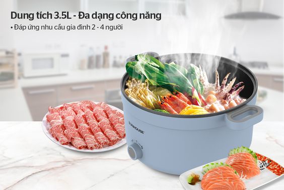 Nồi lẩu điện Sunhouse 3.5 lít SHD4528 - hình 3